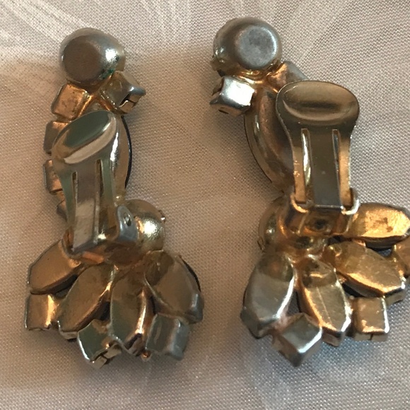 Vintage Rhinestone Earrings - Picture 5 of 5